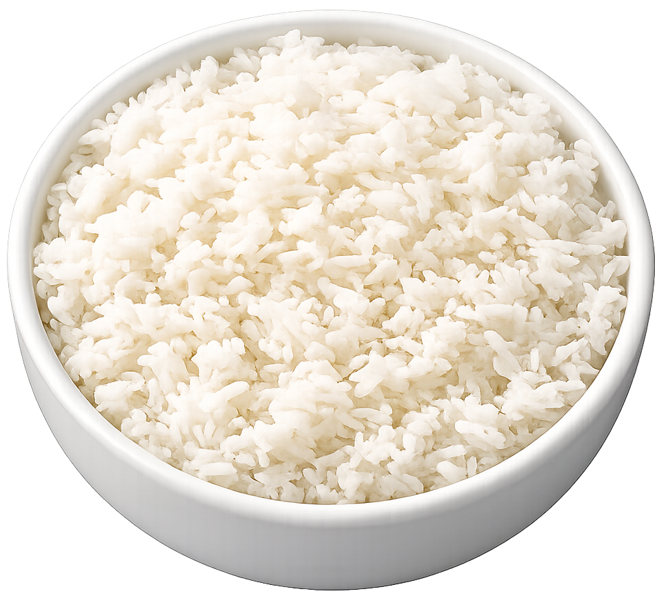 Skål med kokt jasminris